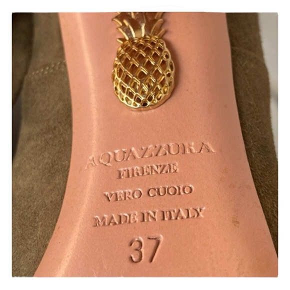 CLAUDIA SCHIFFER X AQUAZZURA HOLLAND SUEDE TIE-UP BOOTIES (SZ 37) (EUC) - Picture 6 of 12